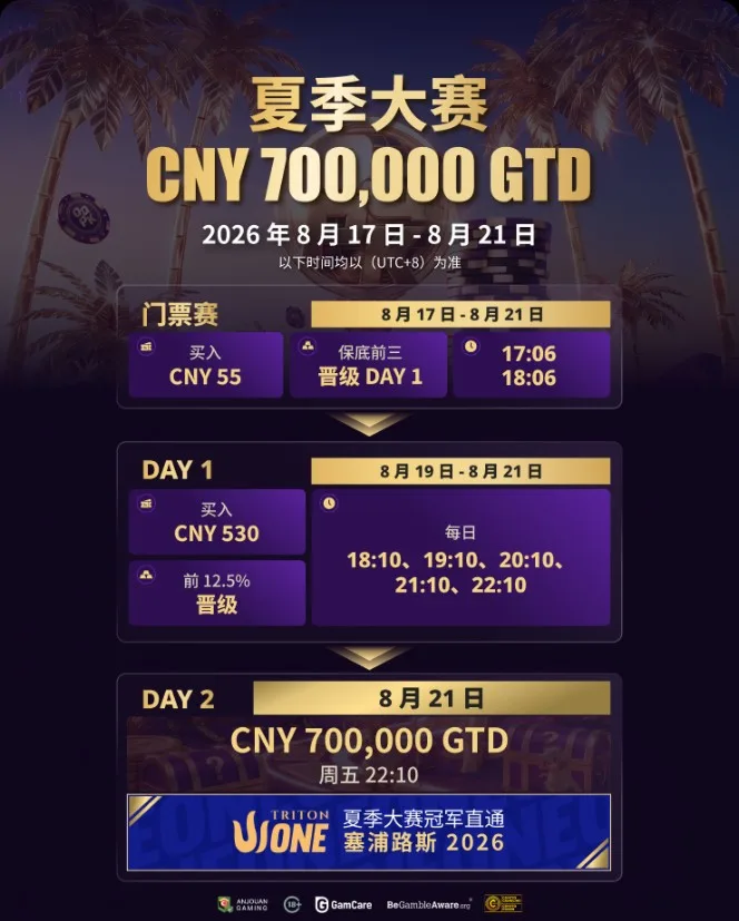 夏季大赛 CNY 700,000 GTD